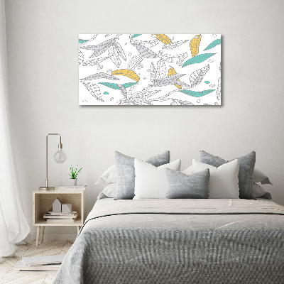 Canvas wall art Colorful leaves