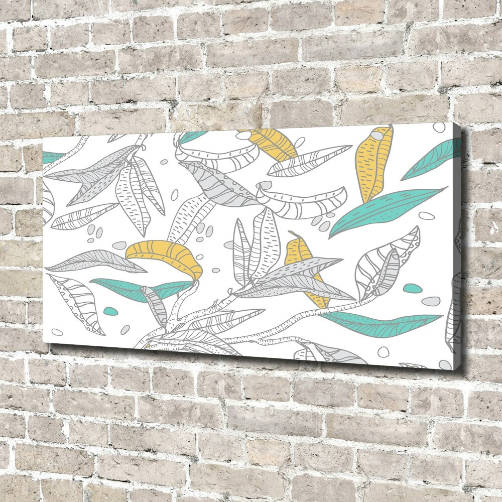 Canvas wall art Colorful leaves