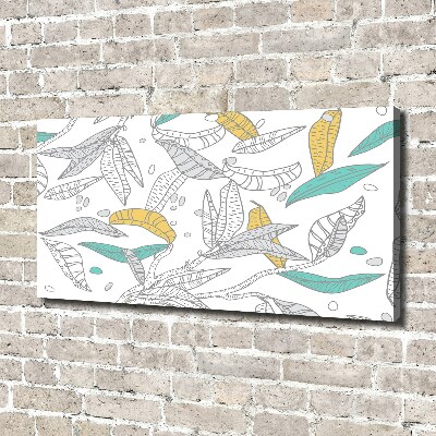 Canvas wall art Colorful leaves