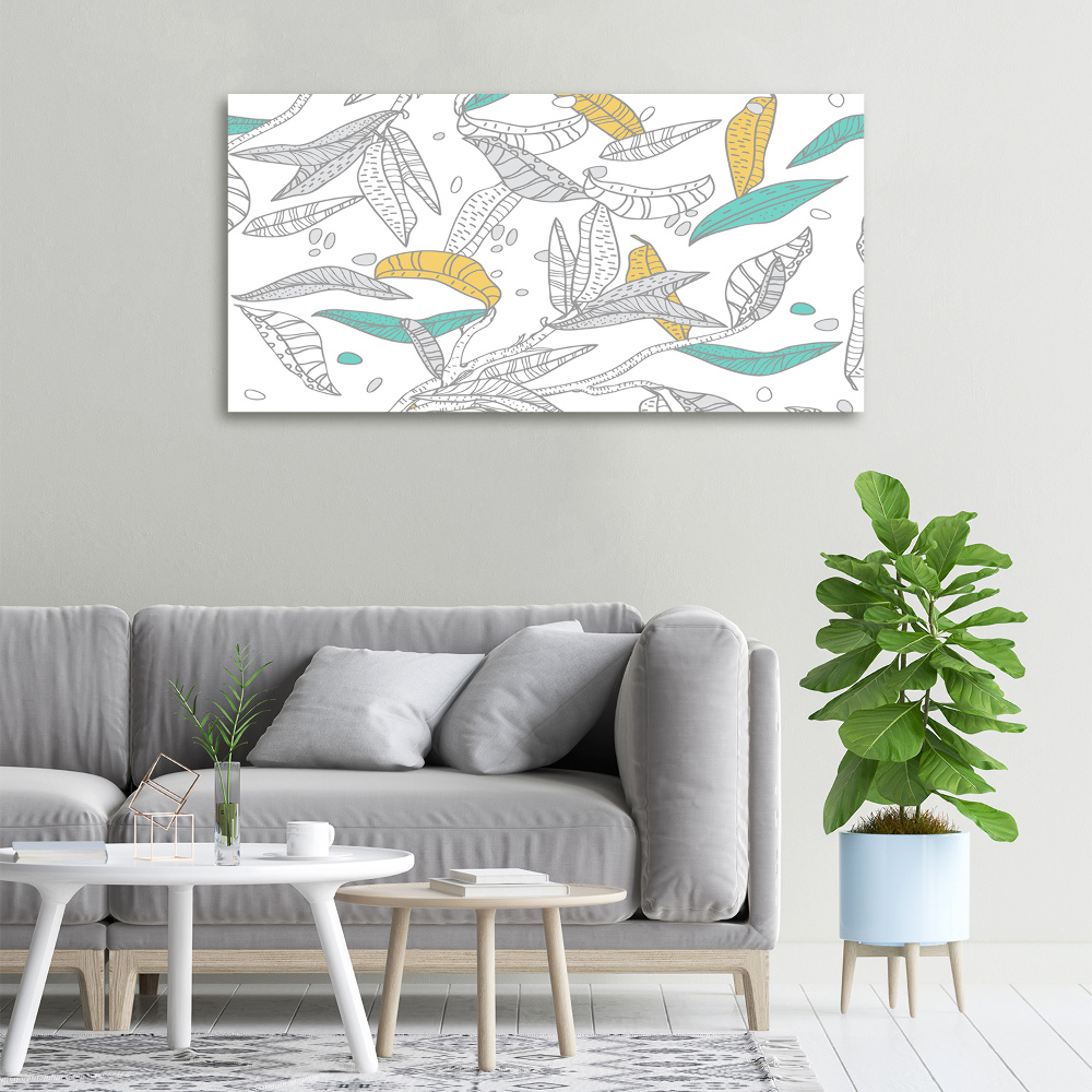 Canvas wall art Colorful leaves