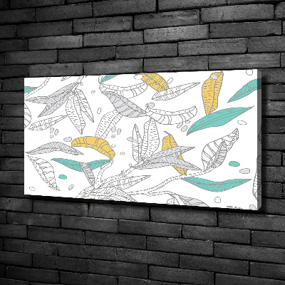 Canvas wall art Colorful leaves