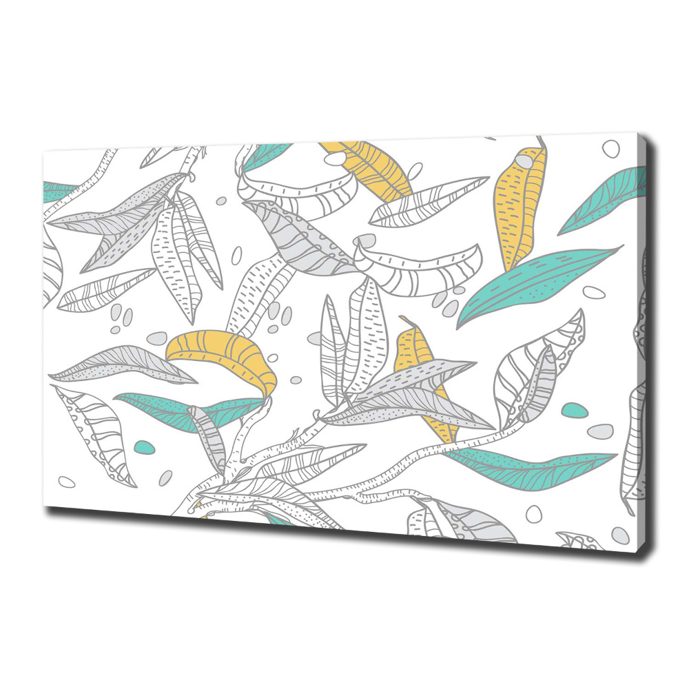 Canvas wall art Colorful leaves