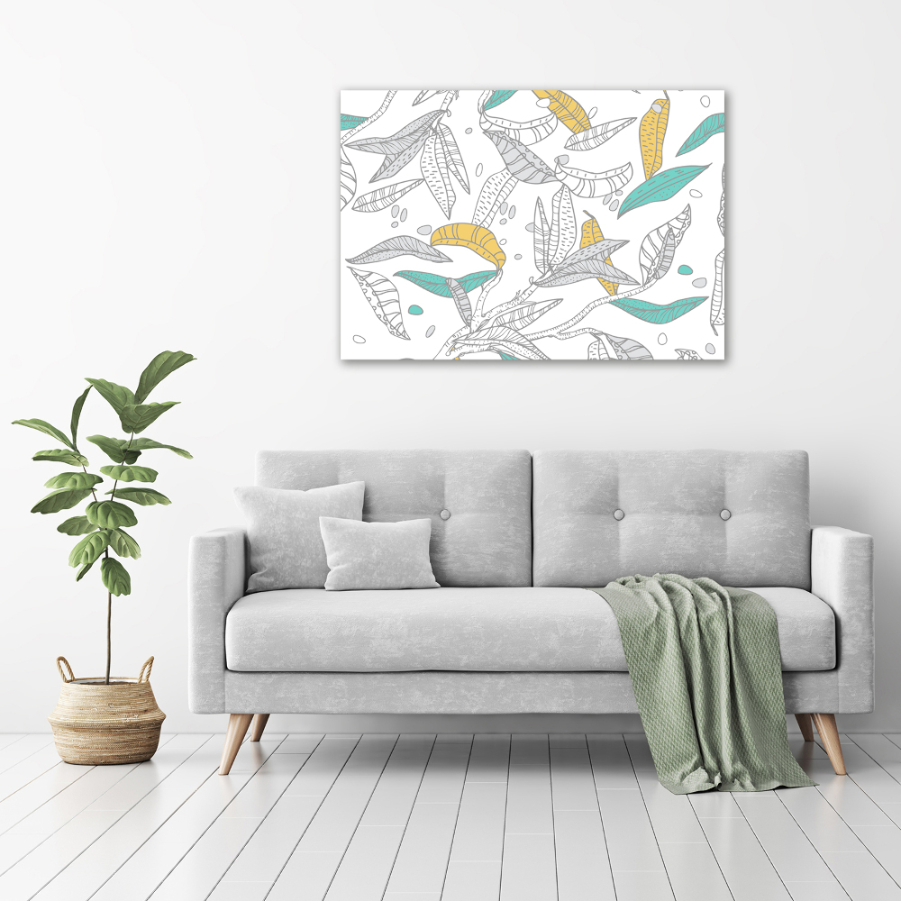 Canvas wall art Colorful leaves