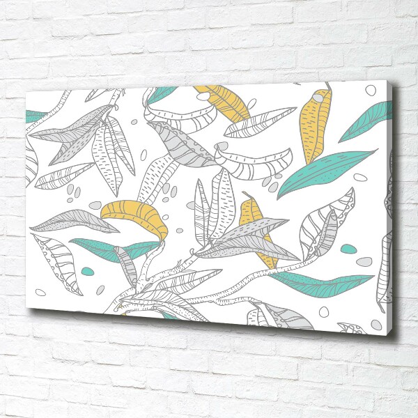 Canvas wall art Colorful leaves