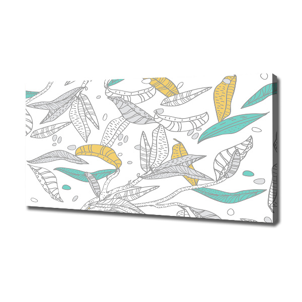 Canvas wall art Colorful leaves