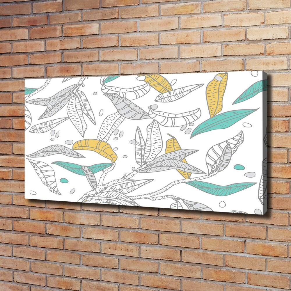 Canvas wall art Colorful leaves