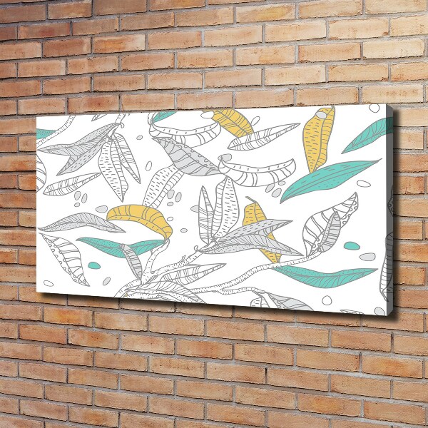 Canvas wall art Colorful leaves