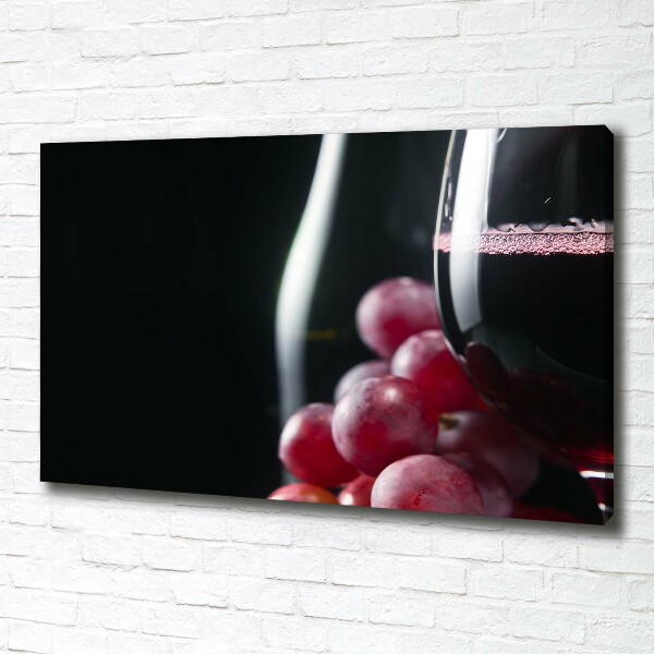 Canvas wall art Grapes and wine