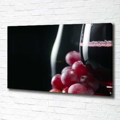 Canvas wall art Grapes and wine