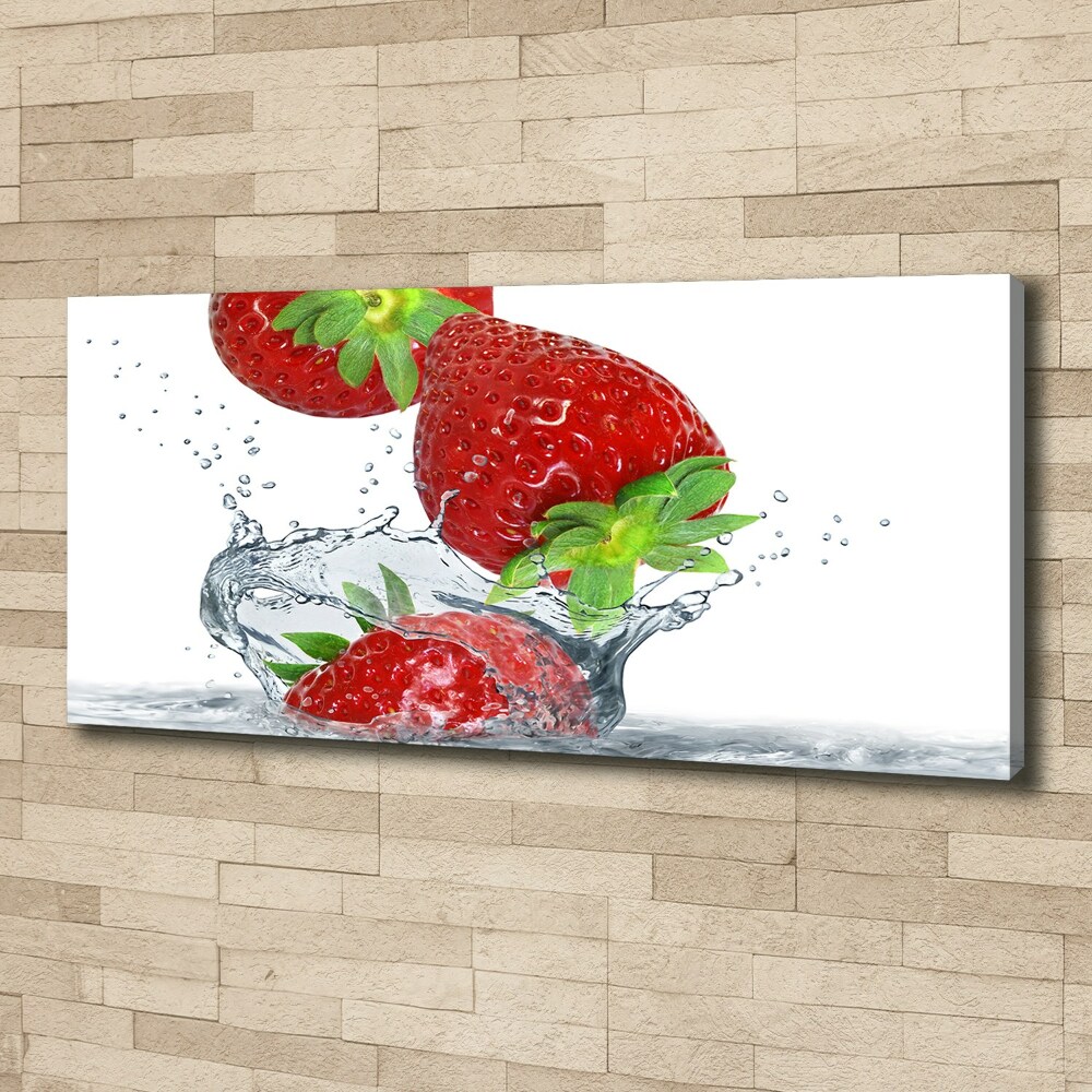 Canvas wall art Strawberries and water