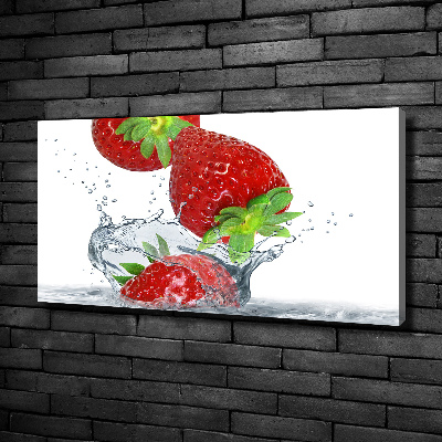 Canvas wall art Strawberries and water