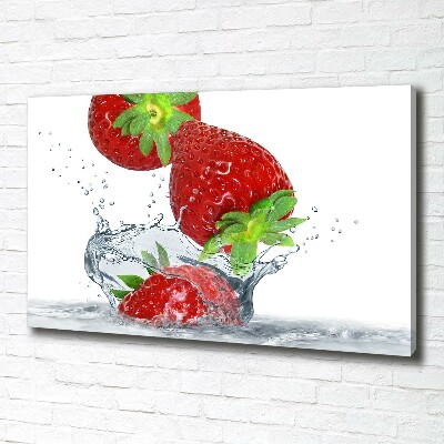 Canvas wall art Strawberries and water