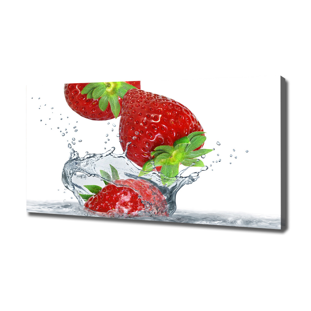 Canvas wall art Strawberries and water