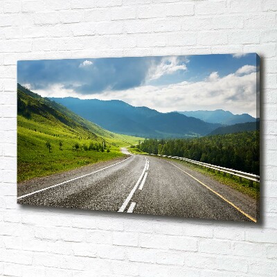 Canvas wall art Road in the mountains