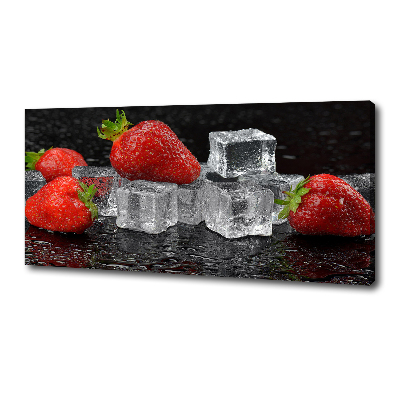 Canvas wall art Ice strawberries