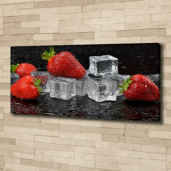 Canvas wall art Ice strawberries