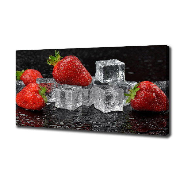 Canvas wall art Ice strawberries