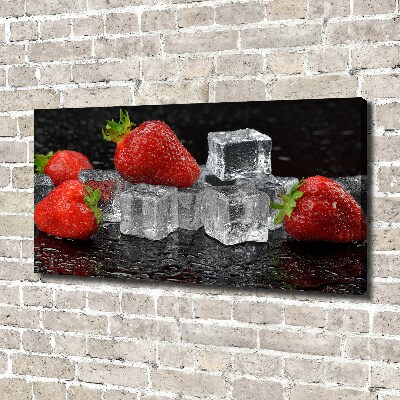 Canvas wall art Ice strawberries