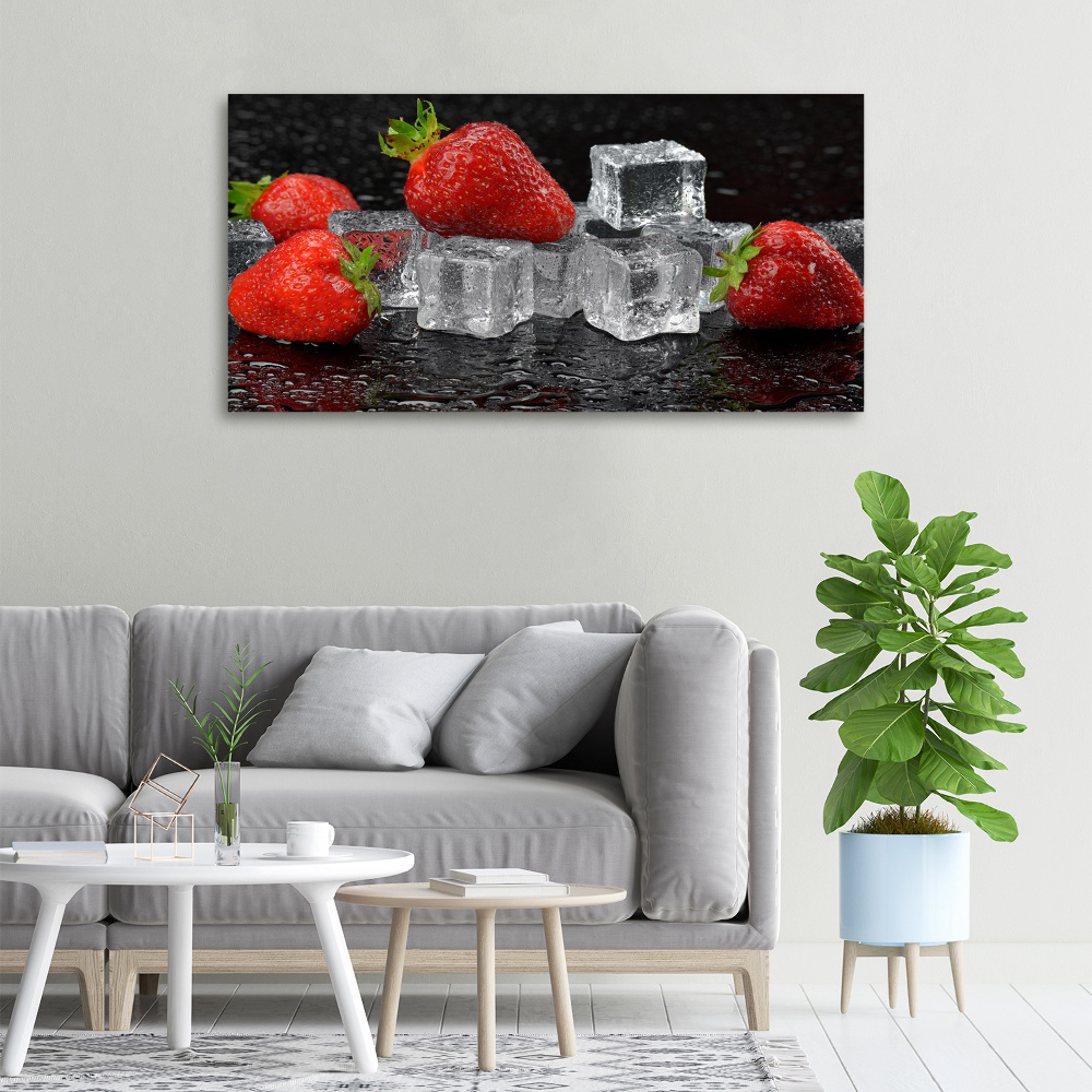 Canvas wall art Ice strawberries