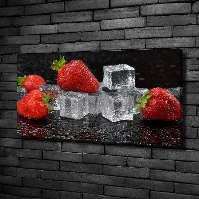 Canvas wall art Ice strawberries