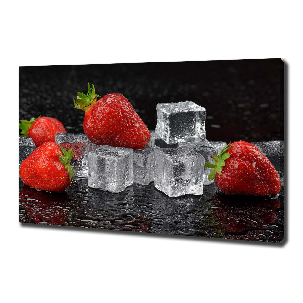 Canvas wall art Ice strawberries