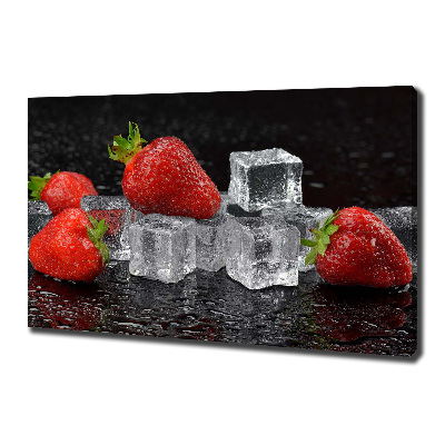 Canvas wall art Ice strawberries