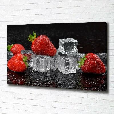 Canvas wall art Ice strawberries