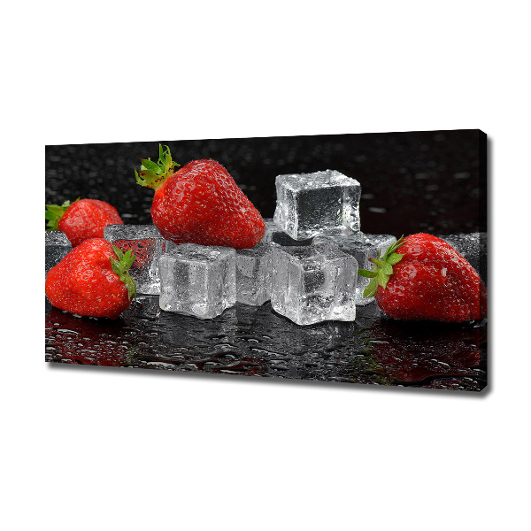 Canvas wall art Ice strawberries