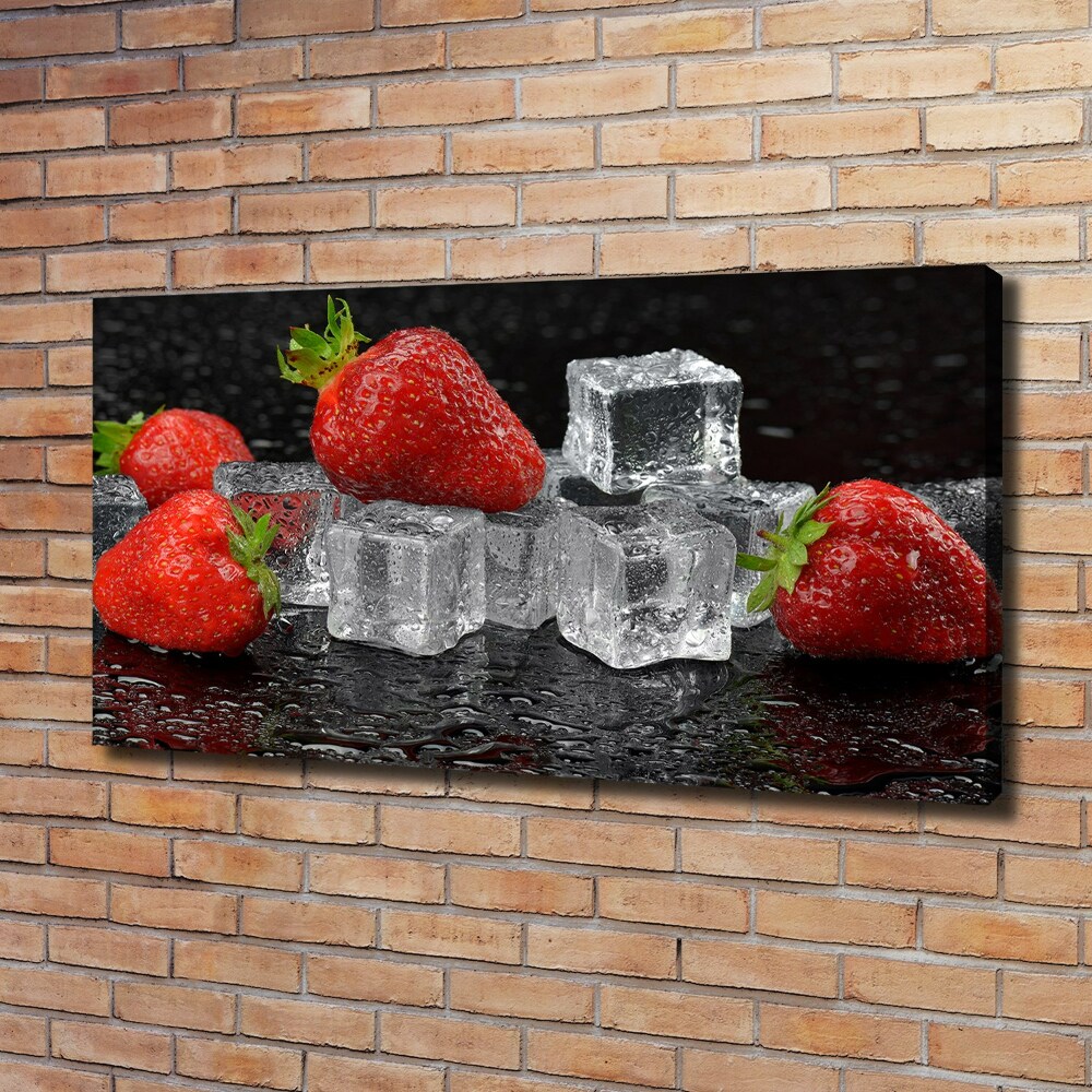 Canvas wall art Ice strawberries