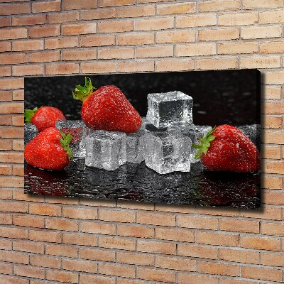 Canvas wall art Ice strawberries