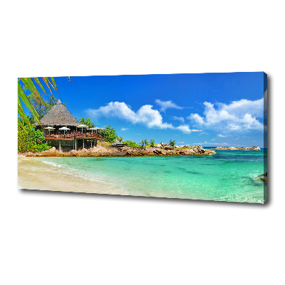 Canvas wall art Seychelles beach