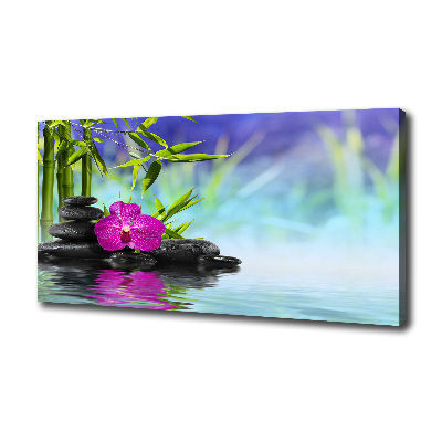 Canvas wall art Orchid bamboo