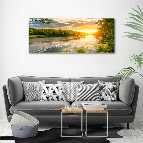 Canvas wall art Twilight on the river