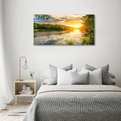 Canvas wall art Twilight on the river