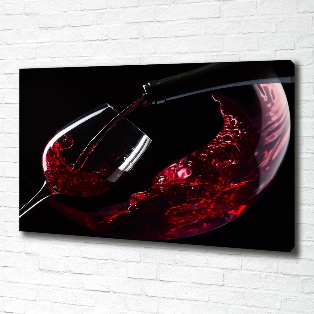 Canvas wall art Red wine