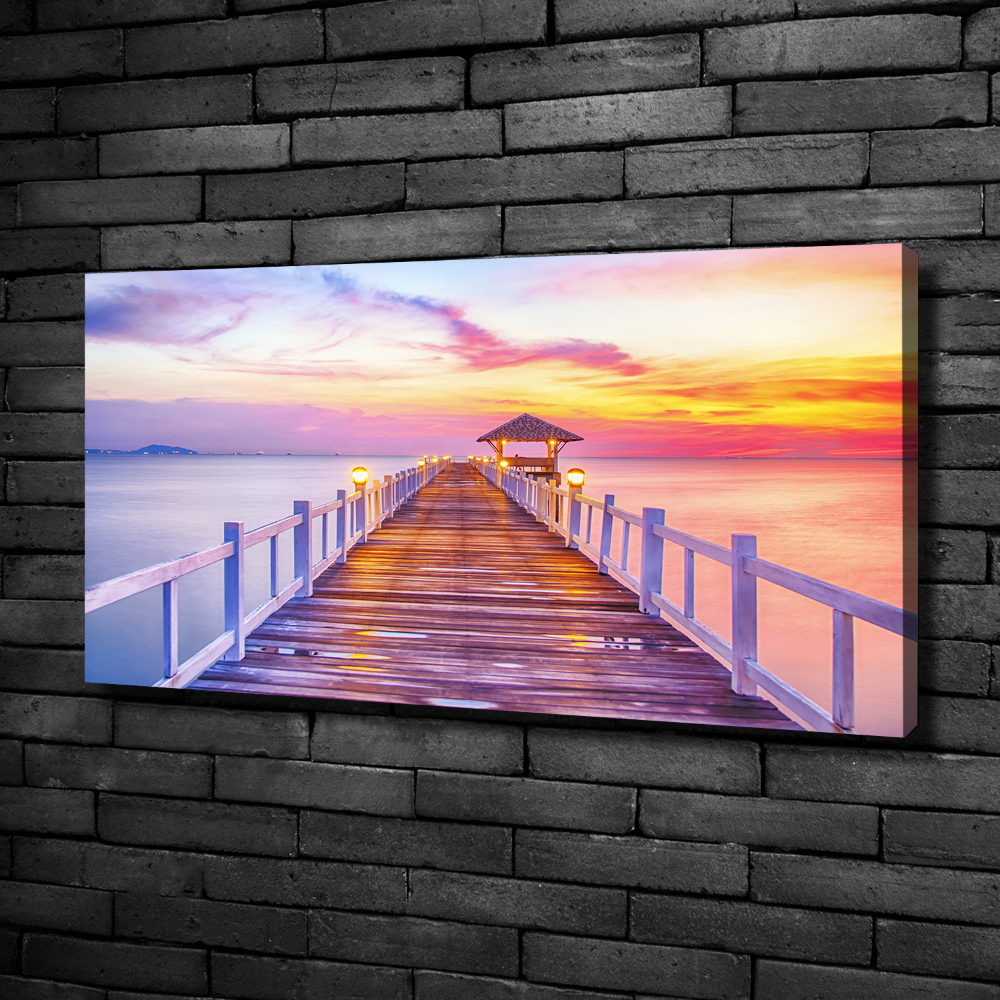 Canvas wall art Wooden pier