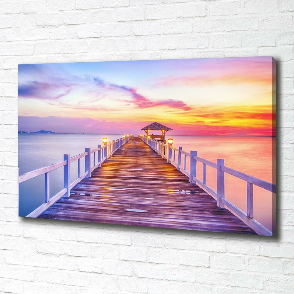 Canvas wall art Wooden pier