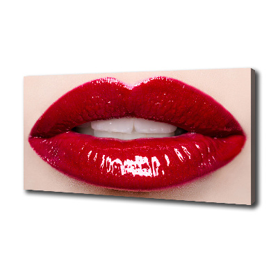 Canvas wall art Red lips