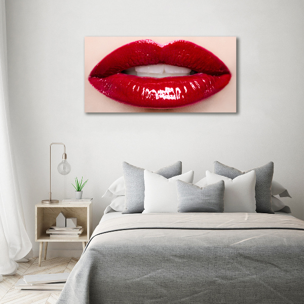 Canvas wall art Red lips