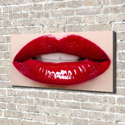 Canvas wall art Red lips