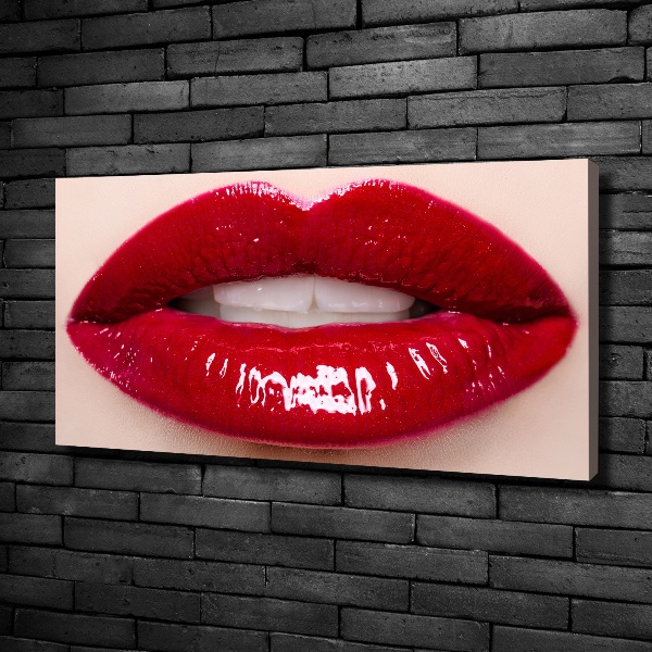 Canvas wall art Red lips