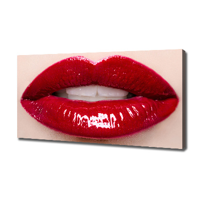 Canvas wall art Red lips