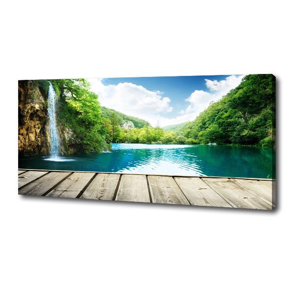 Canvas wall art Waterfall in the forest