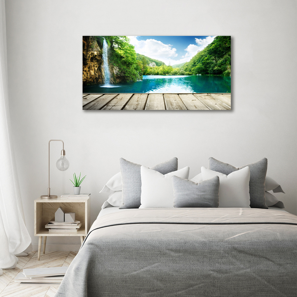 Canvas wall art Waterfall in the forest