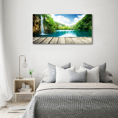 Canvas wall art Waterfall in the forest