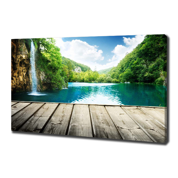 Canvas wall art Waterfall in the forest