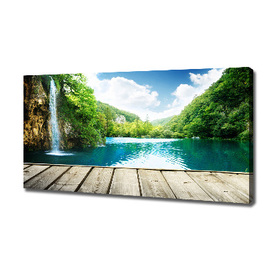 Canvas wall art Waterfall in the forest