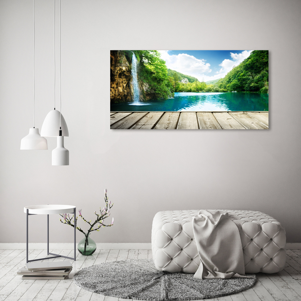 Canvas wall art Waterfall in the forest