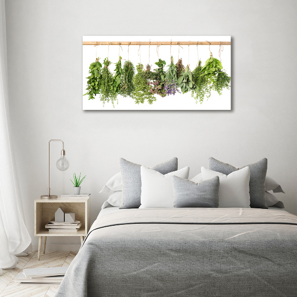 Canvas wall art Herbs on a string