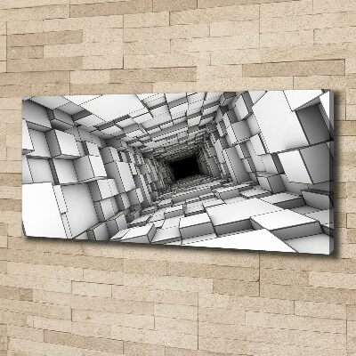 Canvas wall art Tunnel from cubes